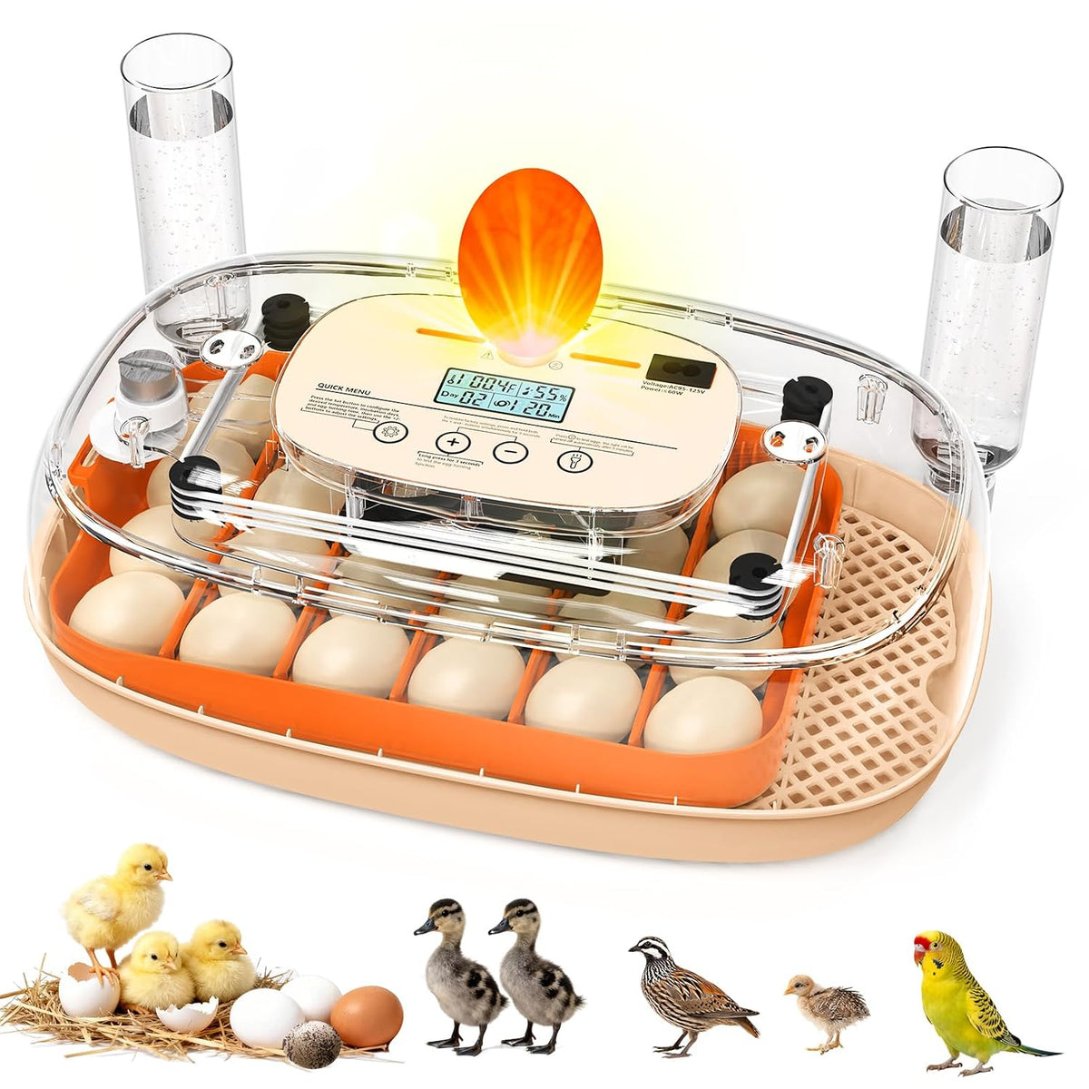 24 Egg Incubator with Automatic Turner Poultry Hatcher