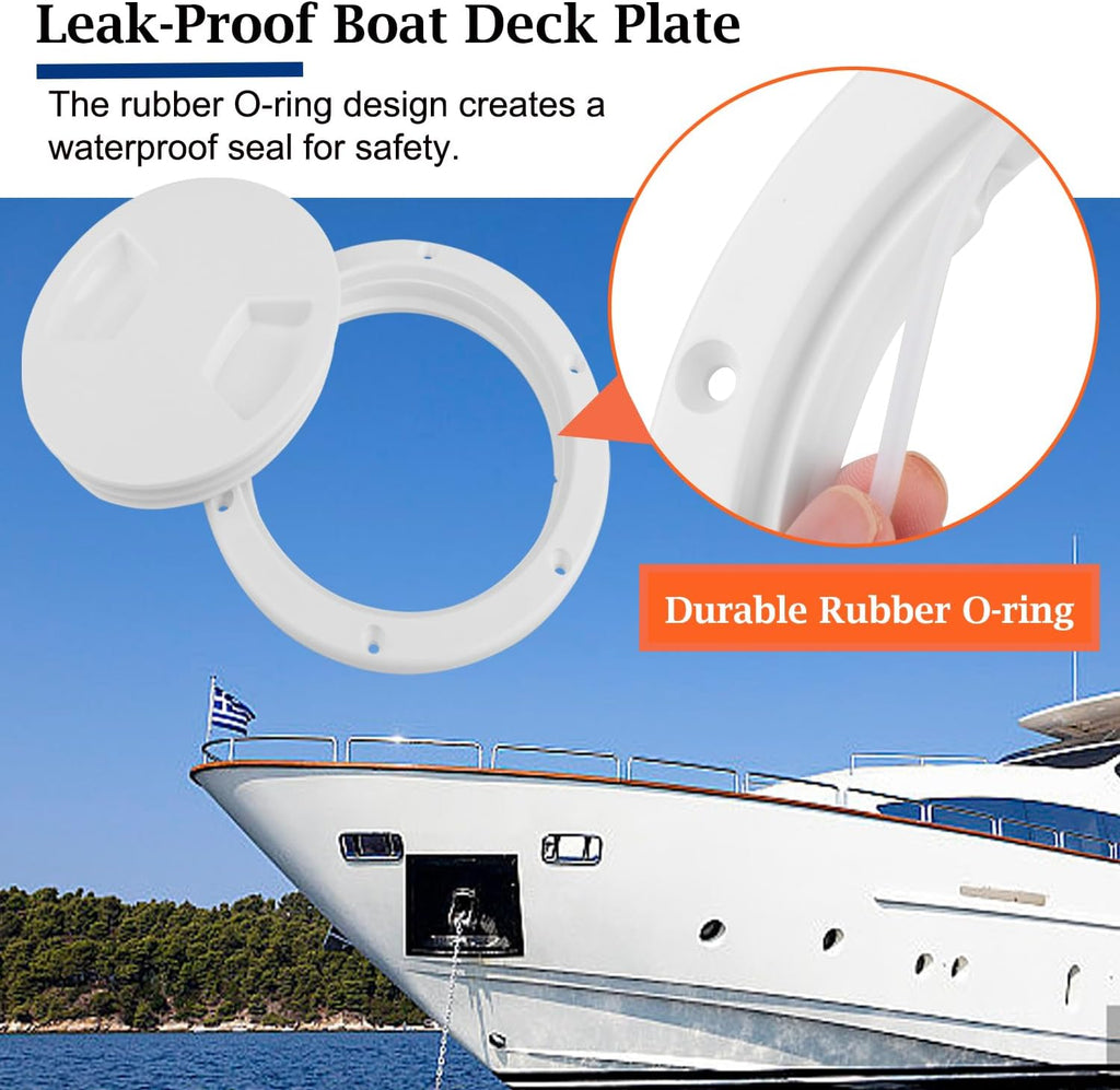 5inch Boat Hatch, Round Non Slip Deck Plate Hatch for Boats