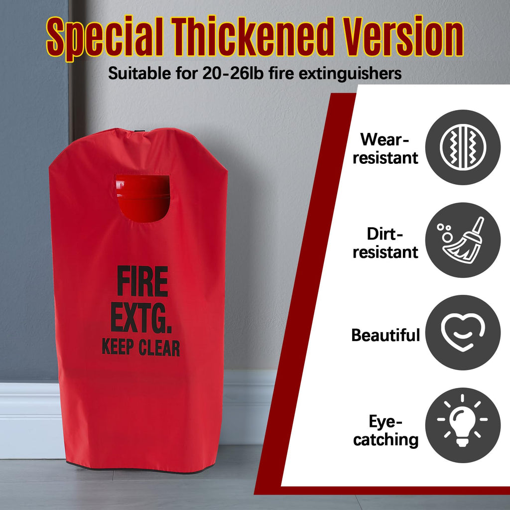 2 Pcs Fire Extinguisher Cover, 13-20lb