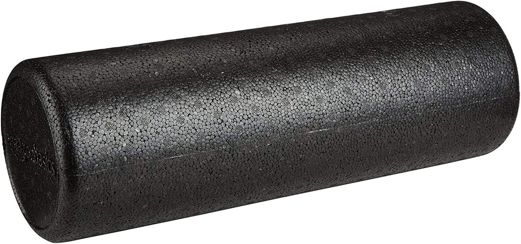 High-Density Foam Roller for Exercise and Recovery, 18 Inches, Black