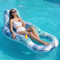 Pool Floats for Adults,Inflatable Chair Lounger Floaties with Drink Holder,Travel Pool Beach Lake Swim Inflatables