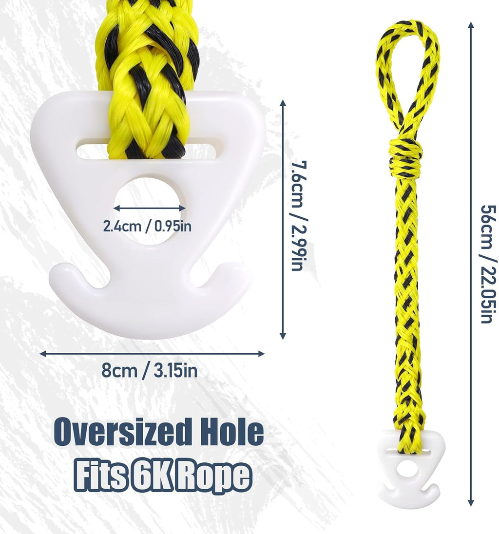 Tube Connector Boat Tow Rope, Quick Connect Tubing Ropes for 1-4 Rider