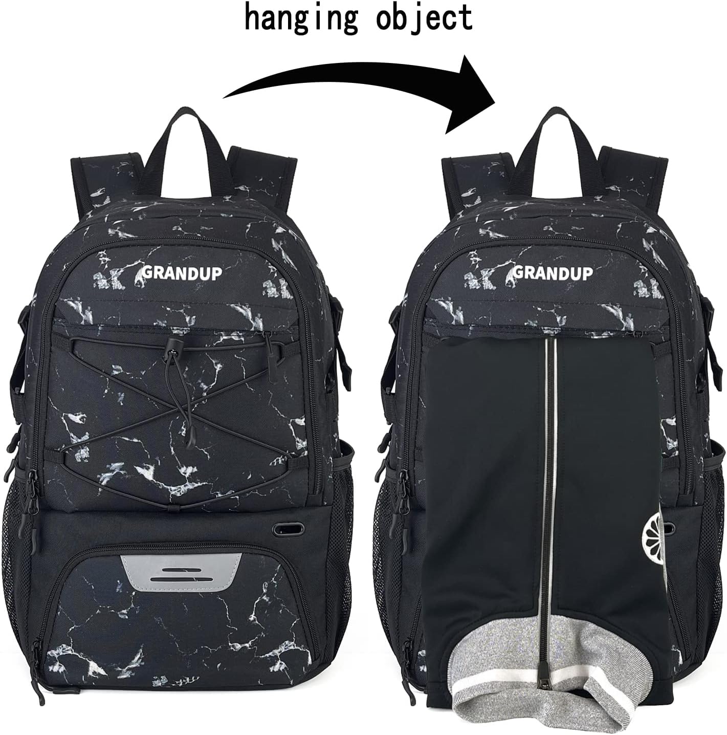 Basketball backpack with ball and shoes compartment Fit Volleyball, soccer, Swim, Gym, Travel, and School, large