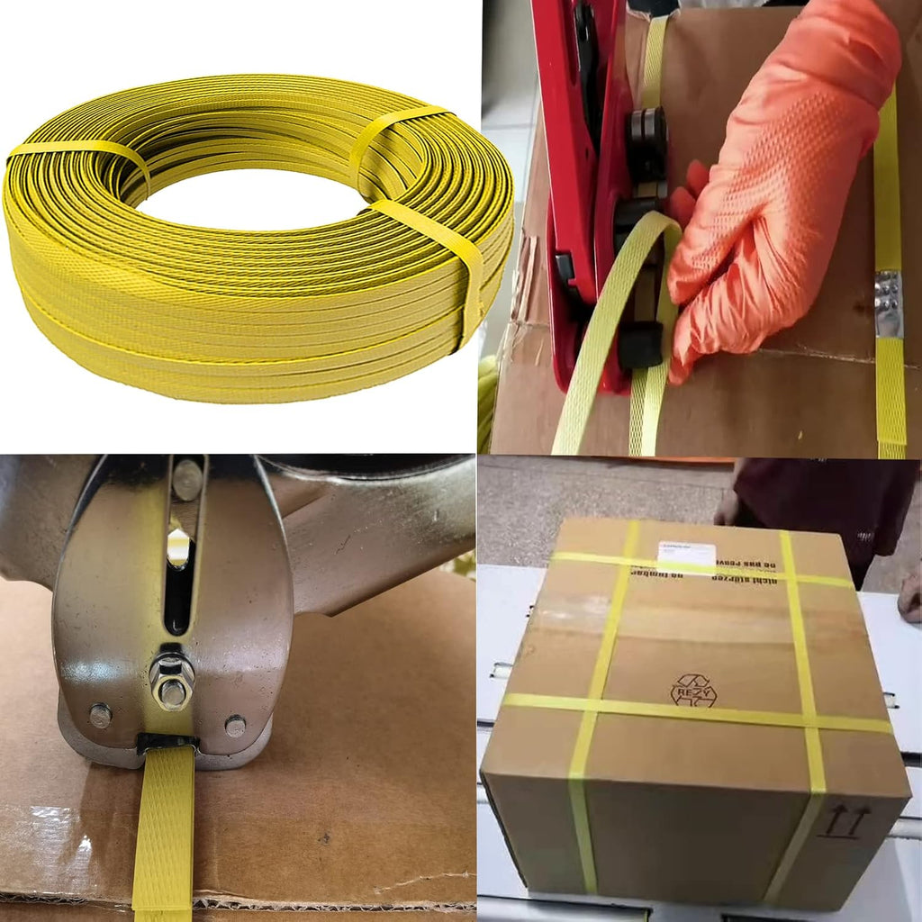 Poly Strapping Kit 1/2" x 330' Polypropylene Strapping w/ 50pc Metal Seals