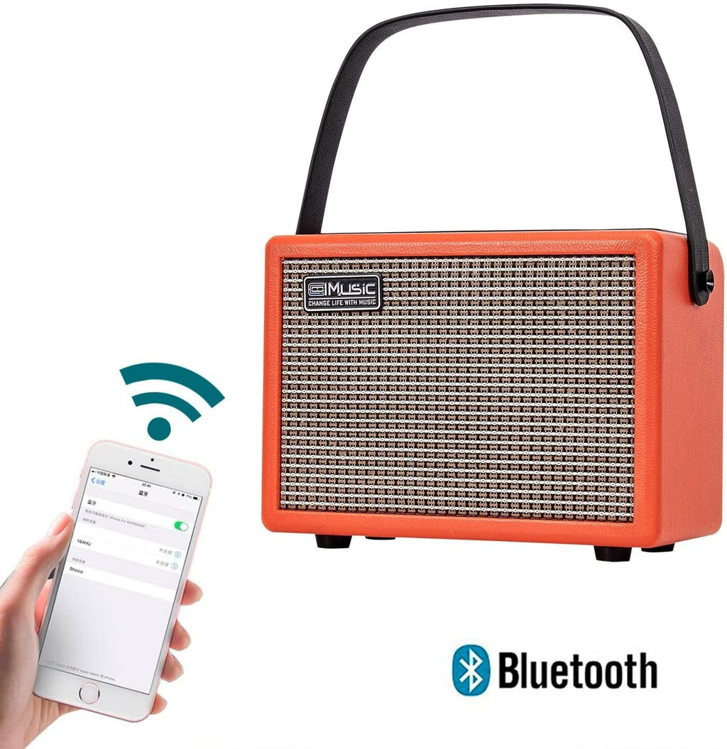 Acoustic/Electric Guitar Amplifier, with 3-Year Warranty,15 Watt Portable Bluetooth Speaker for Guitar