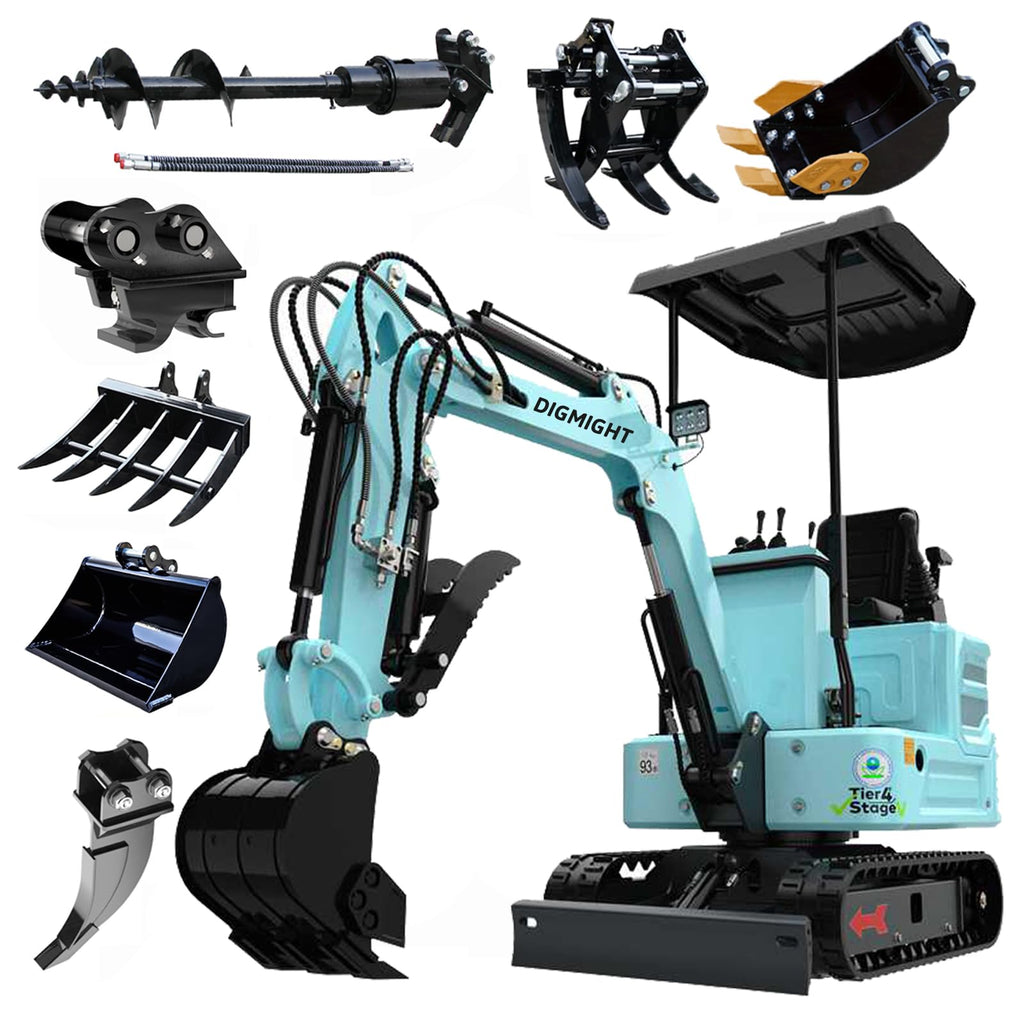 1.4 Ton Mini Excavator - EPA Certified 11.4hp Kubotaengine
