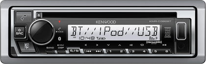 KMR-D382BT (50W x 4Ch) Single Din Car/Marine Stereo Head Unit with Bluetooth, Hands-Free Calling, CD Player, USB