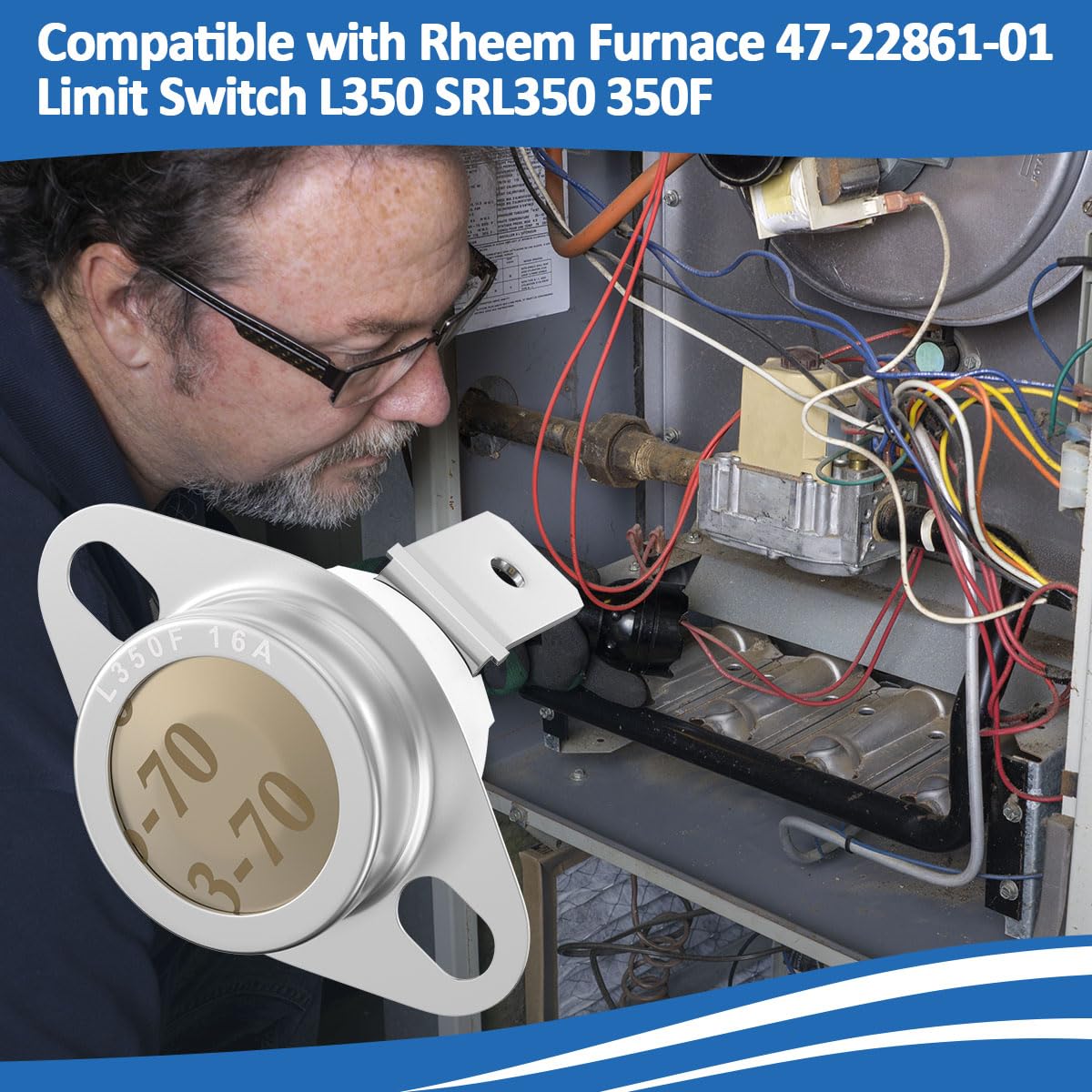 Rheem Ruud Weather King Furnace L350F Limit Switch Replacement - 47-22861-01