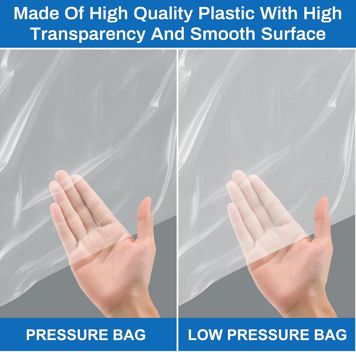 150 Count 18x24 Inch 3 Mil Heavy Duty Flat Open End Clear Plastic Poly Bags Thick Plastic Packaging Bags