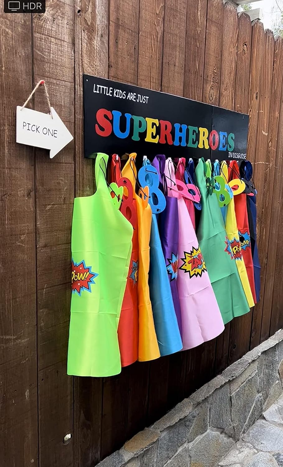 Superhero Capes and Masks for Kids Boys Girls 24 sets with Stickers Decoration for Super hero themed Birthday Party