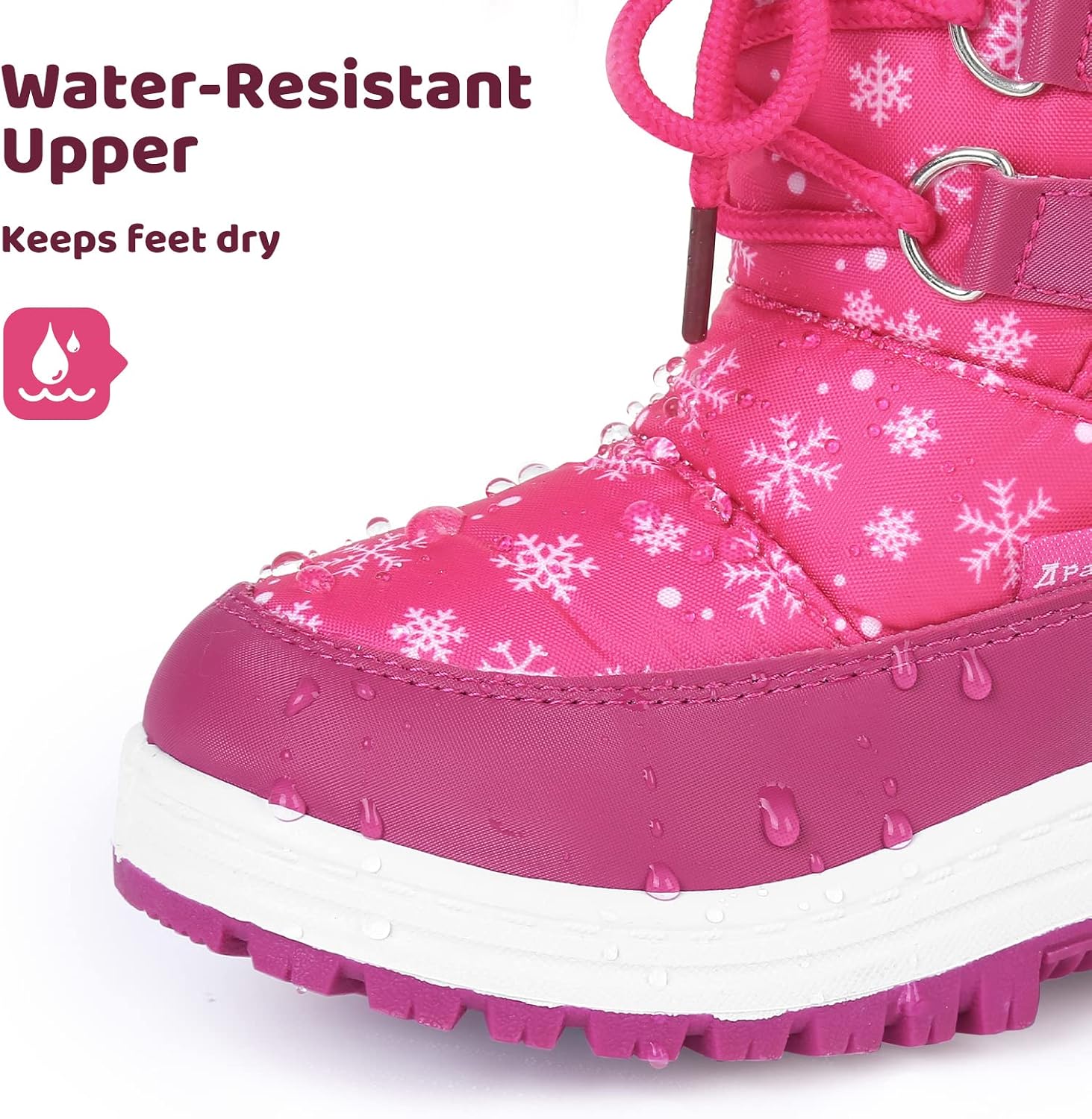 Kids Girls Insulated Fur Winter Warm Snow Boots Toddler/Little Kid | Water-Resistant,Side Zipper,Thick Warm