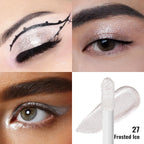 Liquid Glitter Eyeshadow Liquid Eyeshadow White Eye shadow| Liquid Eyeliner Shimmer Eye Makeup| Non-creasing