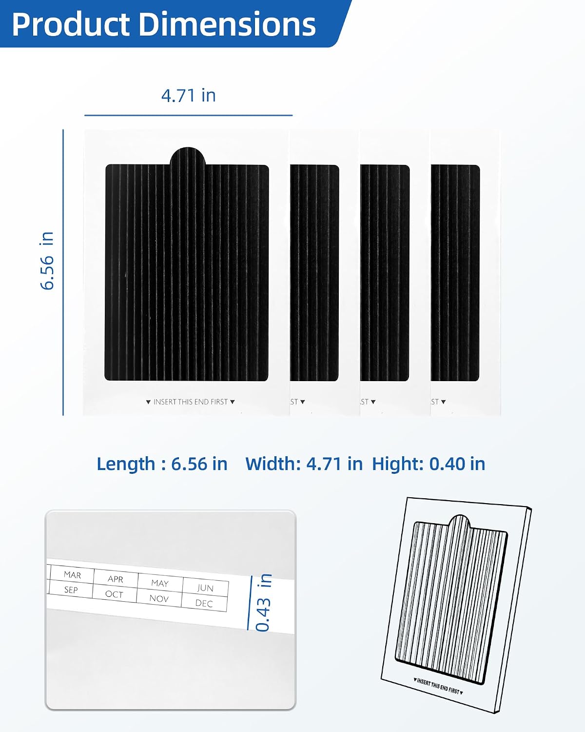 FGHS2631PF4A FGHC2331PFAA Air Filter Fit for Frigidaire Refrigerator