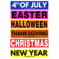 Holiday Color Coded Label Multi Pack (Multi Holiday)