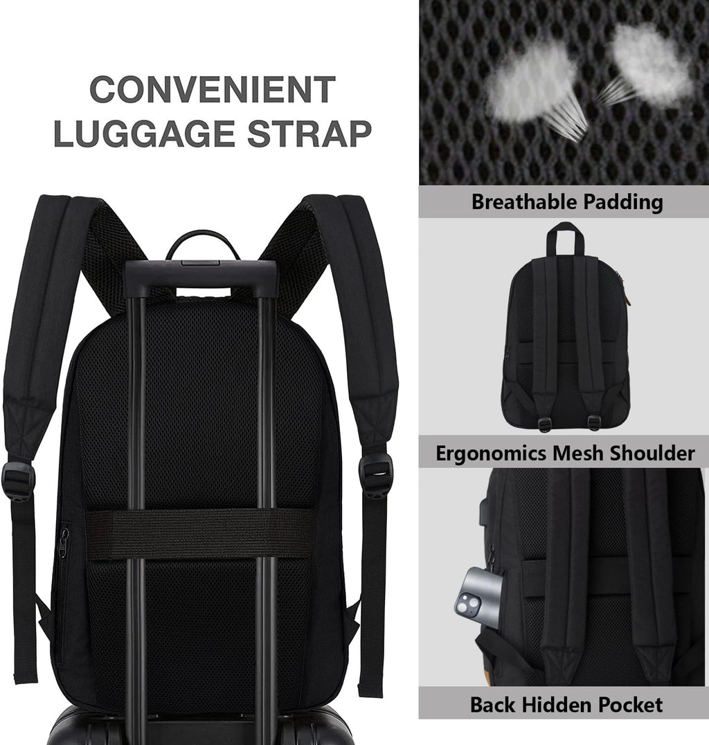 Travel backpack for Men and Women, Anti Theft Laptop Backpack with USB Charging Port for Work, Large Bag for College