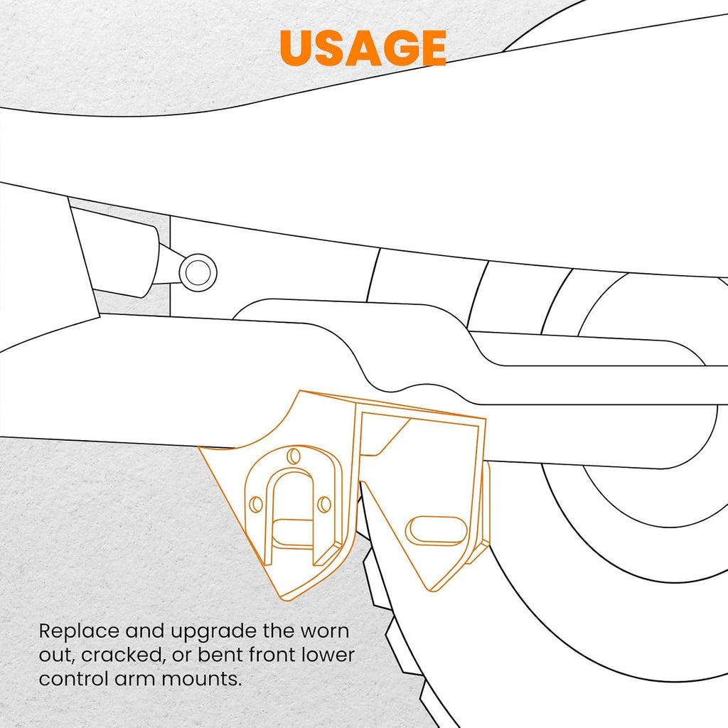 maXpeedingrods Front Lower Control Arm Bracket for Jeep 1997-2006