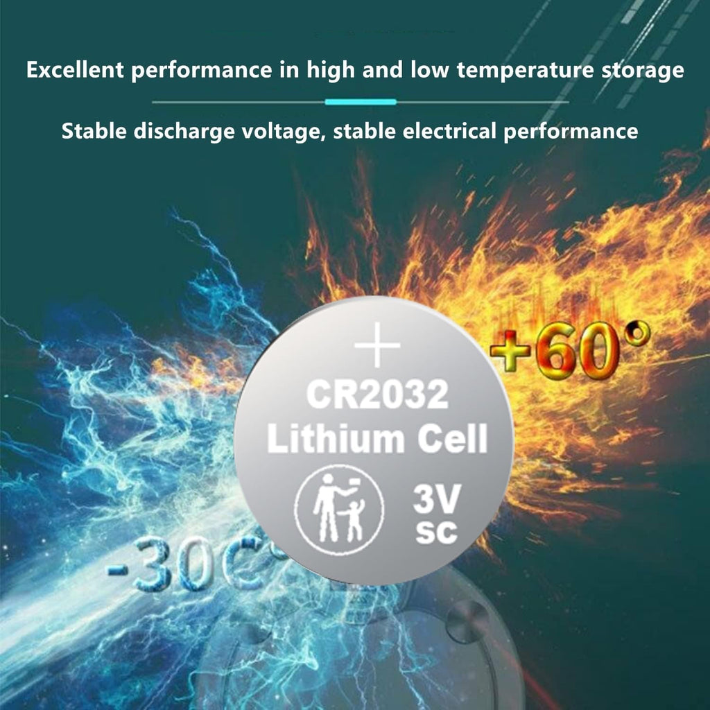 50 pcs Pack - CR2032 3v Lithium Button Cell Coin 2032 Battery | Long-Lasting CR2032 batteries