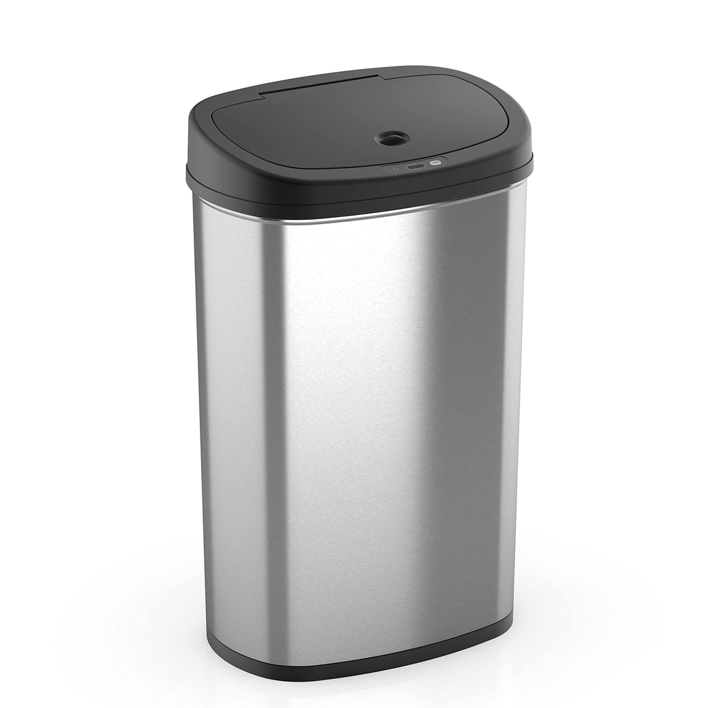 13 Gallons / 50 Liters Automatic Touchless Motion Sensor Rectangular Trash Can for Home and Kitchen with Lid, Slow
