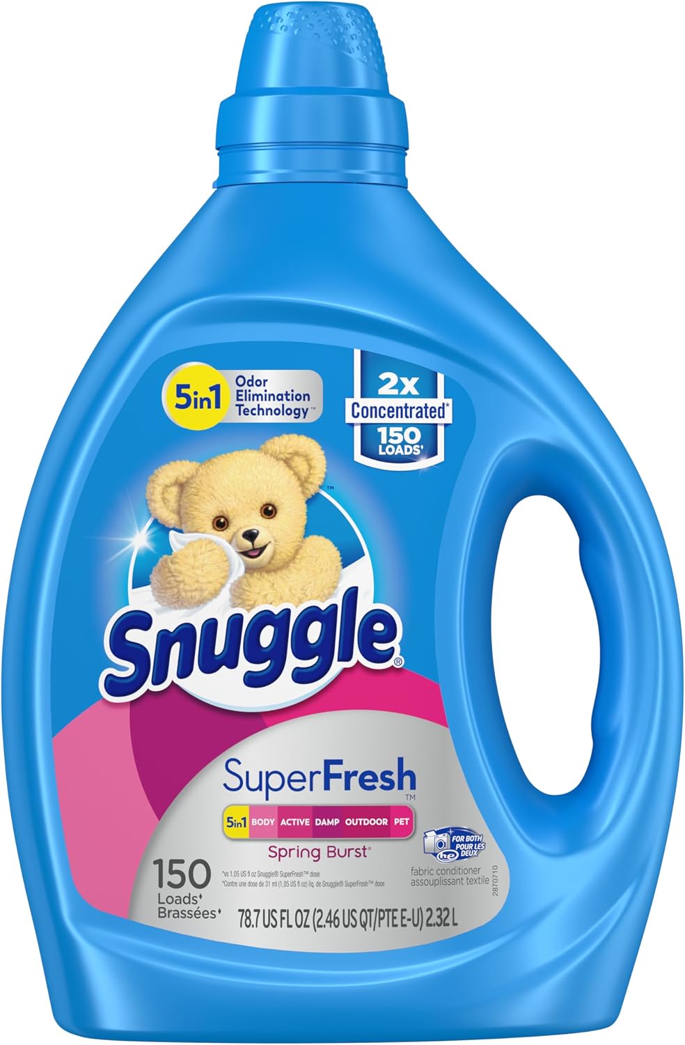 SuperFresh Fabric Softener Liquid, Spring Burst, 78.8oz, 150 Loads