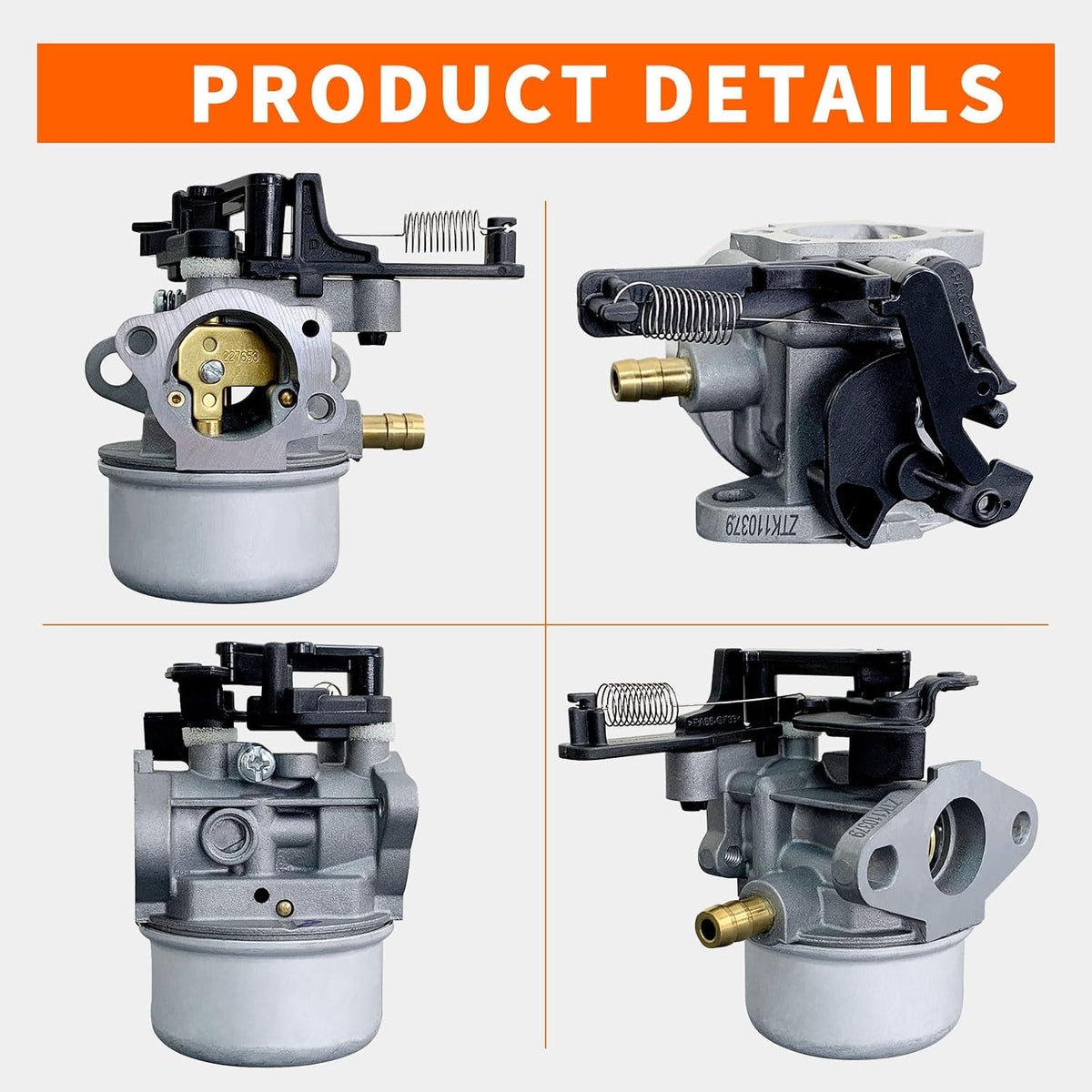Ruixing OEM 591137 Carburetor for Briggs and Stratton 593599 590948 595390 8.75 Hp 875 series 190cc Engine Troy-Bilt 020568 020676 8.5 850ex 875EX 875exi 775ex 2700PSI 2800PSI 3000PSI Pressure Washer