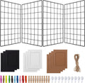 Wire Wall Grid Panel with Wall Grid Shelf with Photo Frames for Photo Display, Metal Mesh Message Board Memo Boards