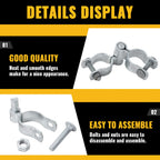 1-3/8" Chain Link Fence Gate Hinge Kit, Pipe Gate Hinge, 2 Set