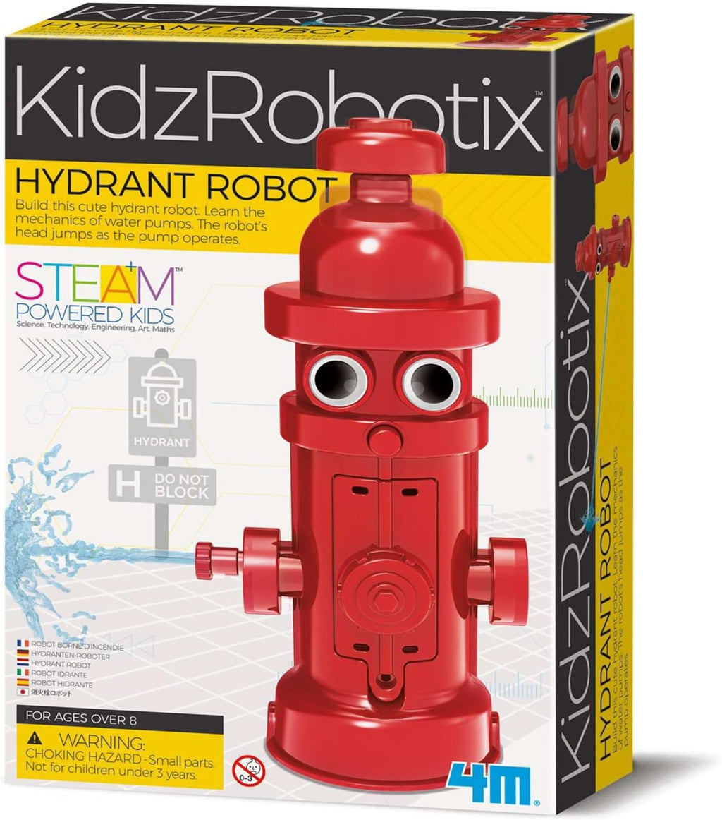 Hydrant Robot Water Pump Kit for Kids Ages 8-12 – DIY Building Set with Motorized Piston, Shoots Water Up to 2