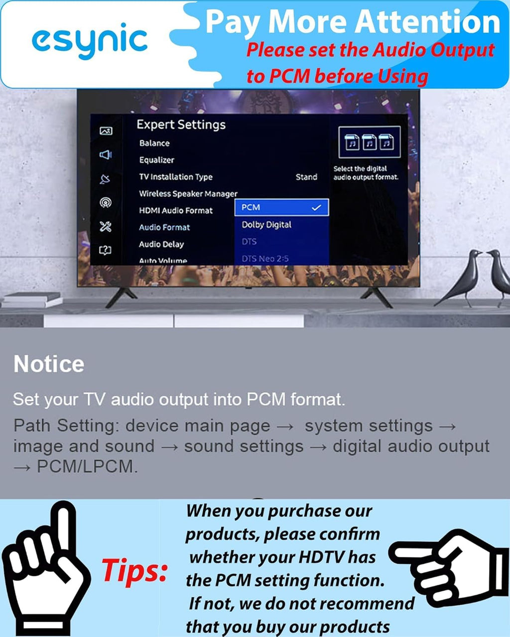 Professional 192KHZ Optical to RCA Audio Adapter-7 FT Cable Long | DAC Chip-Easy to Setup-Aluminum Shell-For