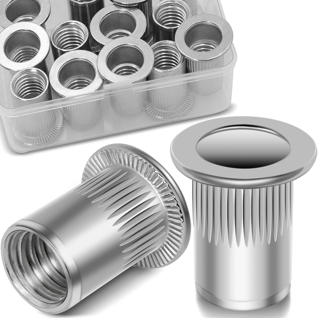 1/2-13 Rivet Nut,10Pcs Stainless Steel 304 Threaded Rivnuts Insert