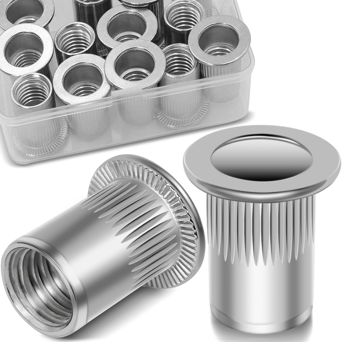 1/2-13 Rivet Nut,10Pcs Stainless Steel 304 Threaded Rivnuts Insert