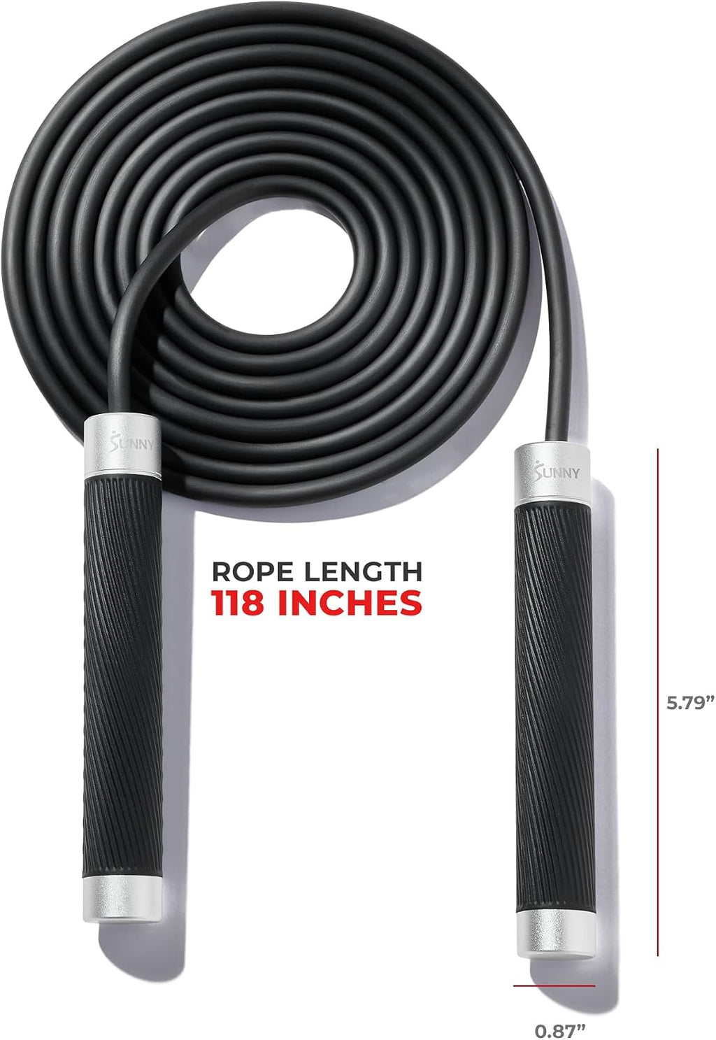Exercise Jump Rope for Home Gym Workouts | Adjustable Rope, Portable, Balance & Hand Coordination Exercises, Vertical