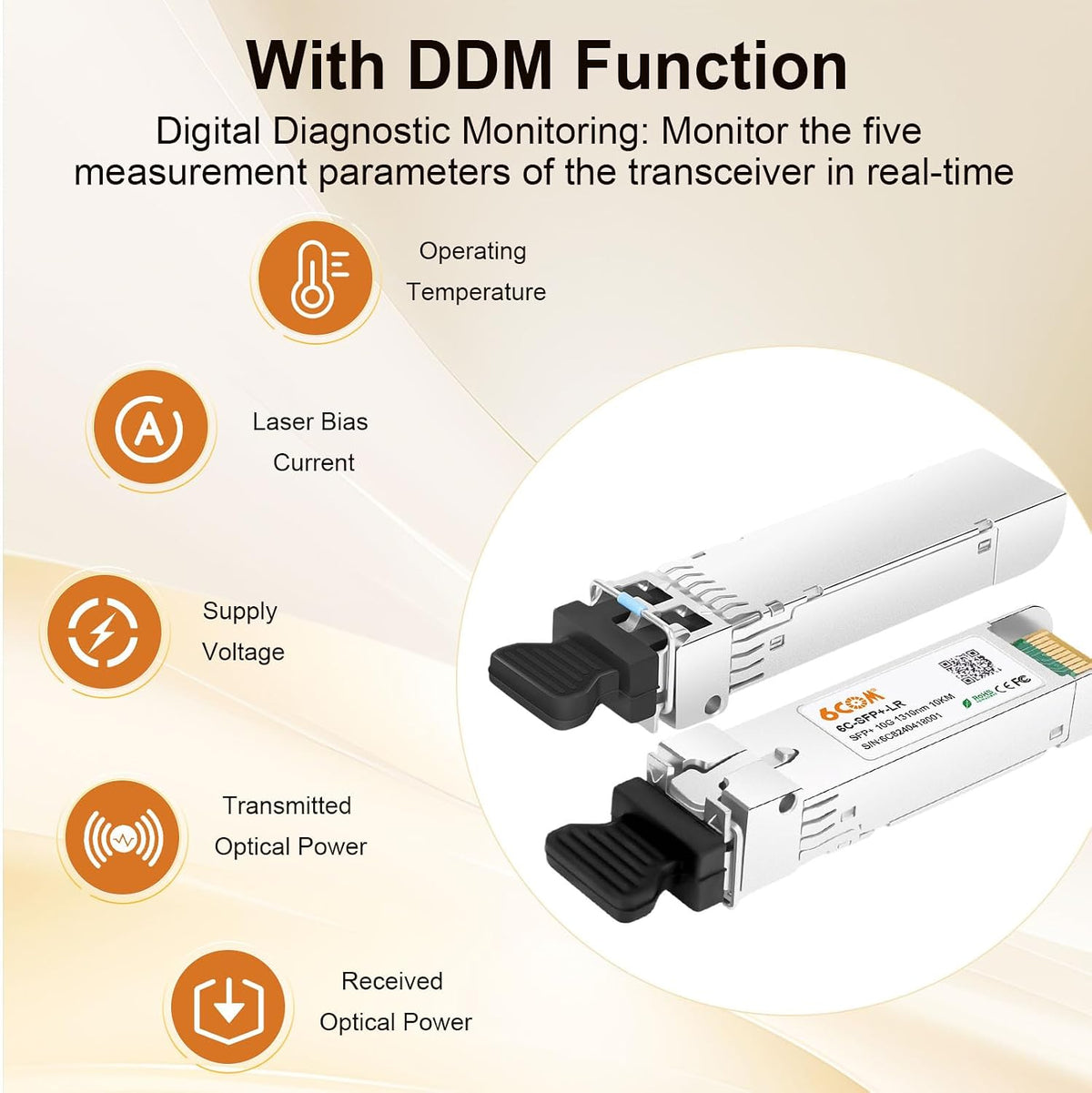 10Pack 10GBase-LR SFP+ Transceiver, 10G Dual LC Single Mode Module