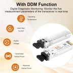 4Pack 10GBase-LR SFP+ Transceiver, 10G Duplex LC Sfp Single Mode Module