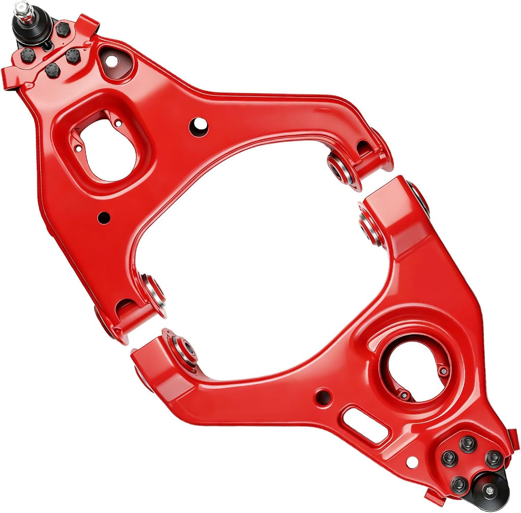 RWD Front Lower Control Arms for 99-06 Chevy Silverado GMC Sierra 1500 - Forged Steel OEM Replacement with Greasable Ball Joints & Reinforced PU Bushings
