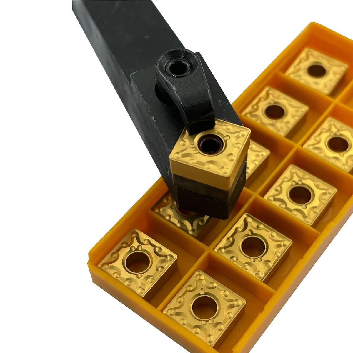 MSDNN616H12 CNC Turning Tool Holder, Solid, 20mm, 25mm, Tungsten Carbide Blade, Milling Tool, External Turning Tool, with 10-Piece Tungsten Carbide Blade SNMG120408 (MSDNN1616H12+SNMG120408-MA)