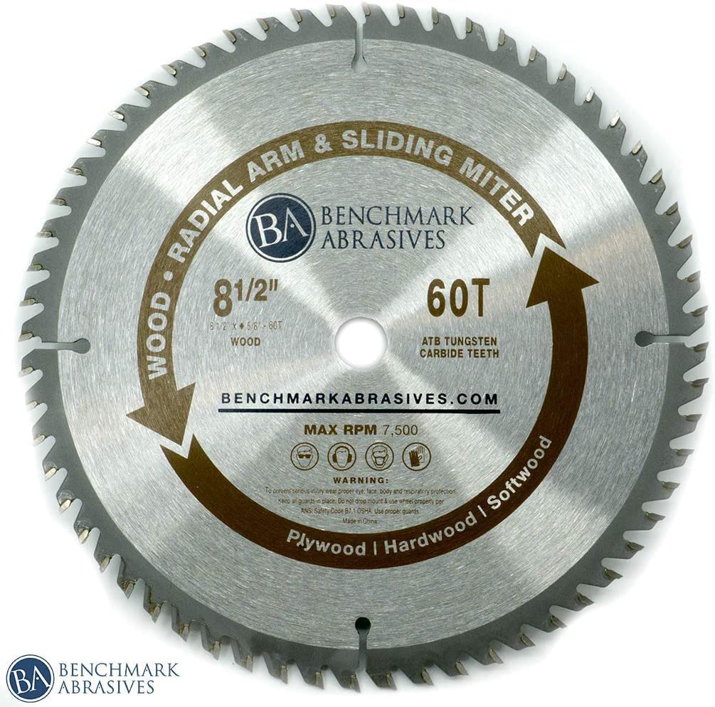 TCT 8 1/2 Inch Circular Saw Blade, Tungsten Carbide Tipped for Cutting, Plywood, Hardwood, Wood Carving, MDF Panel
