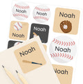 Camp Name Labels for Kids (33) – Personalized Stickers & Daycare Labels – Waterproof for Water Bottles, Lunch Boxes &