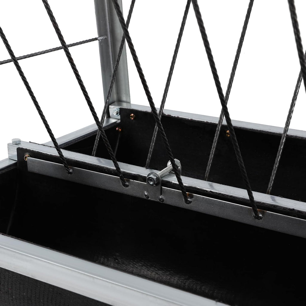 Feed Trough, 2-in-1 Grain & Hay Feeder Livestock Feeding Trough, Rectangular Livestock Feeder Trough Pasture Farm