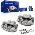 JC Whitney Set of 2 Front Brake Calipers Assembly with Bracket