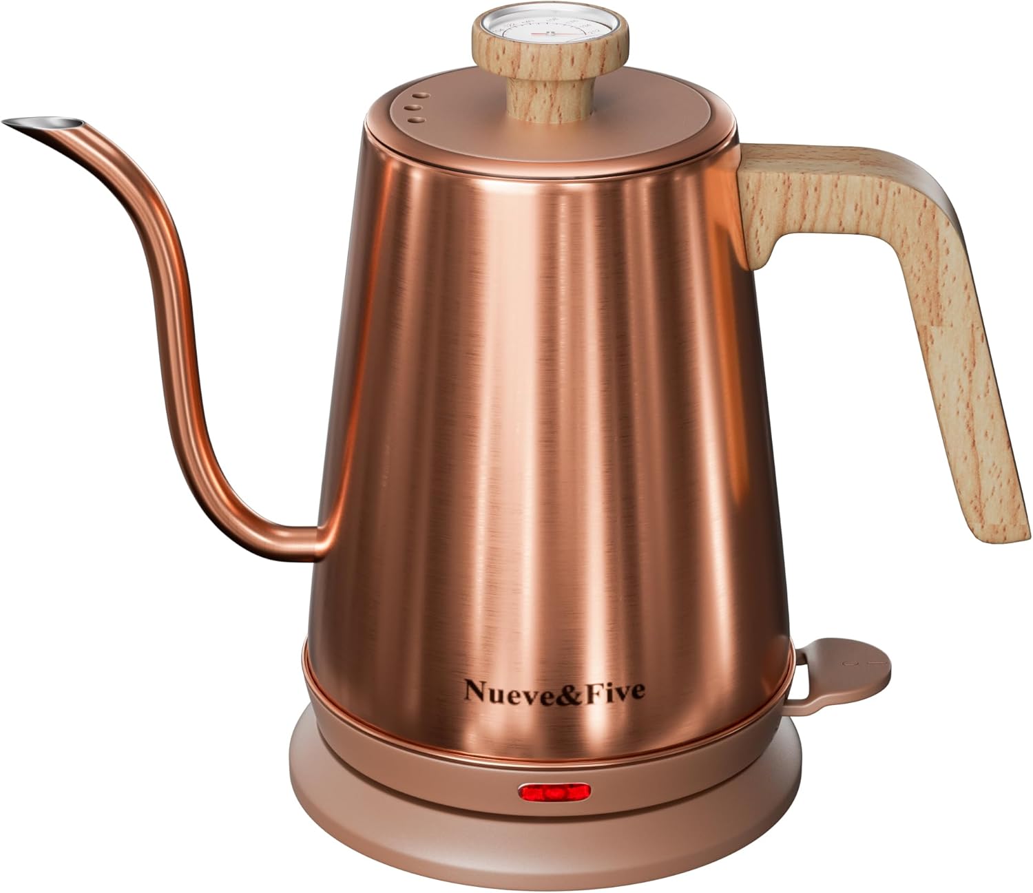 Electric Gooseneck Kettle with Thermometer, 1.0L Pour Over Hot Water Kettle for Coffee and Tea, 1000W, Auto Shutoff