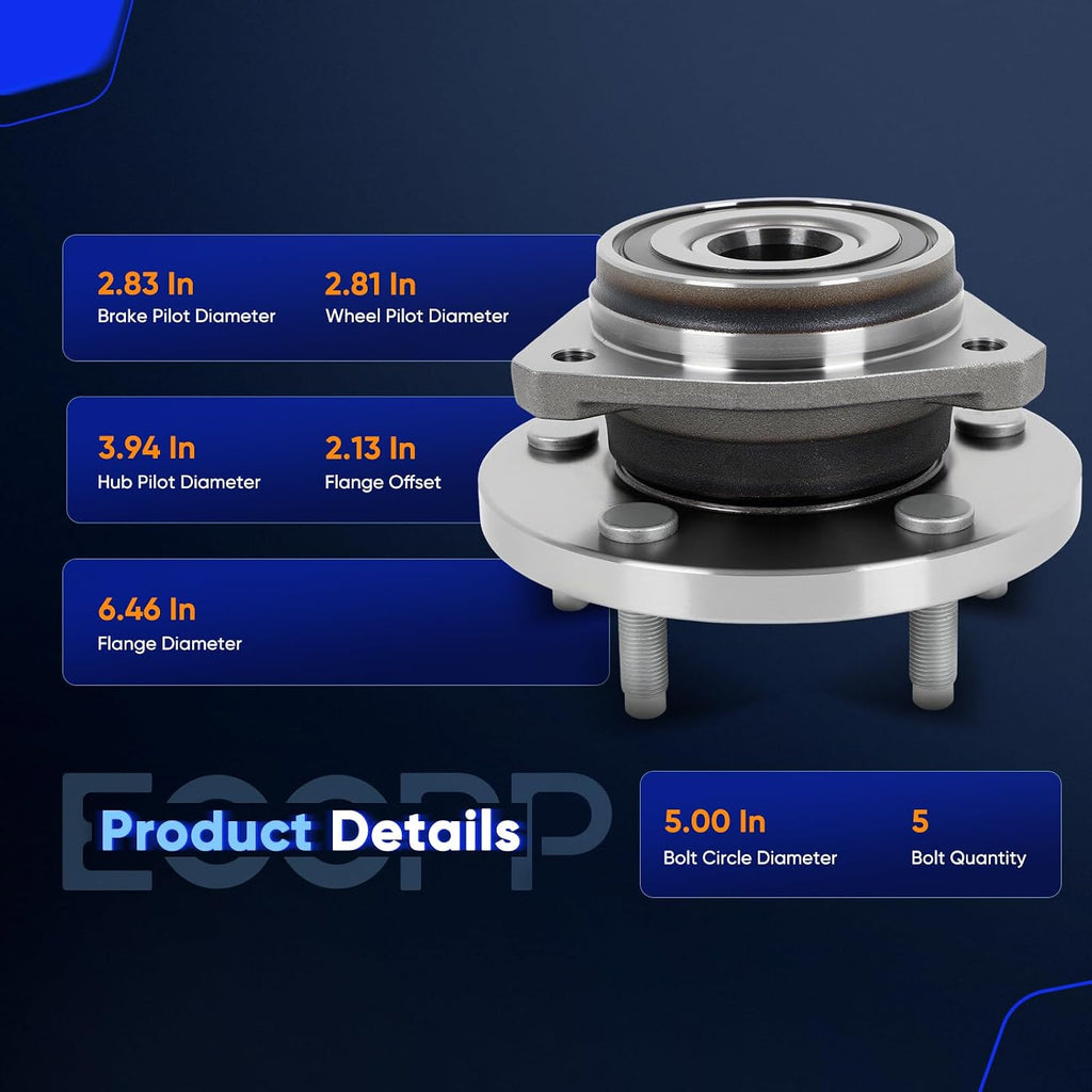 ECCPP 513159 Wheel Bearing Hub Assembly for Jeep Grand Cherokee 1999-2004