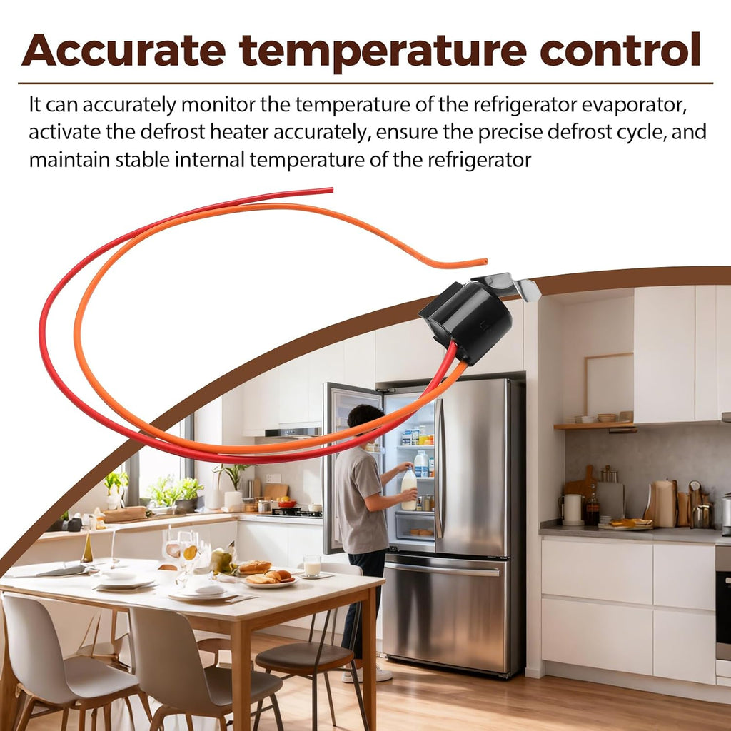 WR50X10108 Refrigerator Defrost Thermostat Compatible with GE Freezer Replaces WR50X10109 PS8688283 3033062 AP5712605