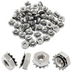 Waziaqoc #6-32 K-Lock Nuts, Stainless Steel Hex Nut, 50Pcs
