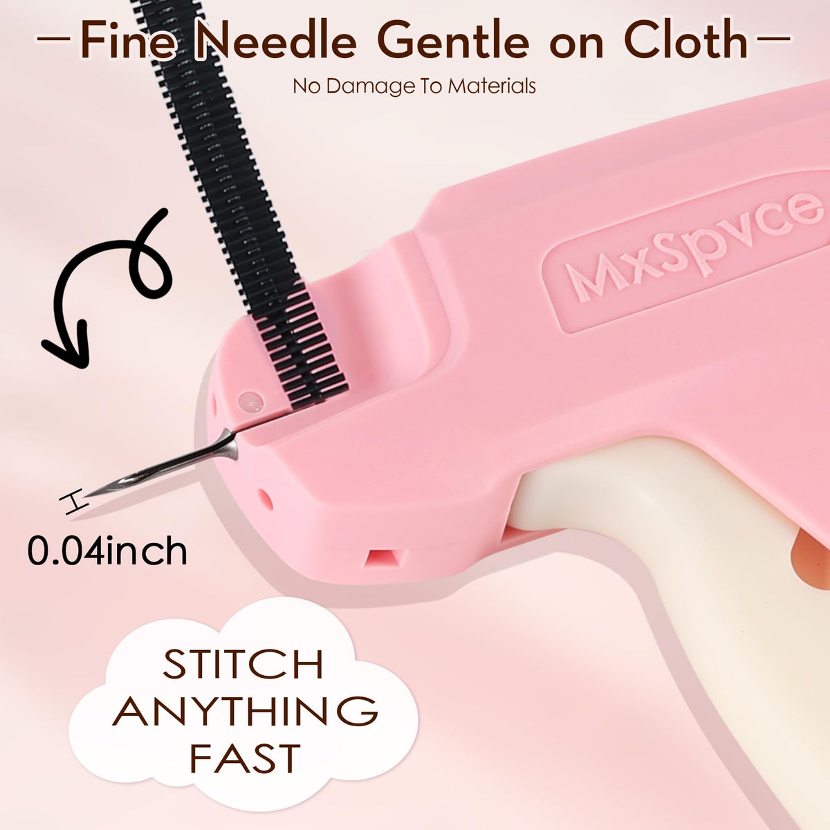 Stitch Gun for Clothes, Handheld Stitch Gun Quick Clothing Fixer , Tagging gun for clothing, Includes 6 Needle, 1500
