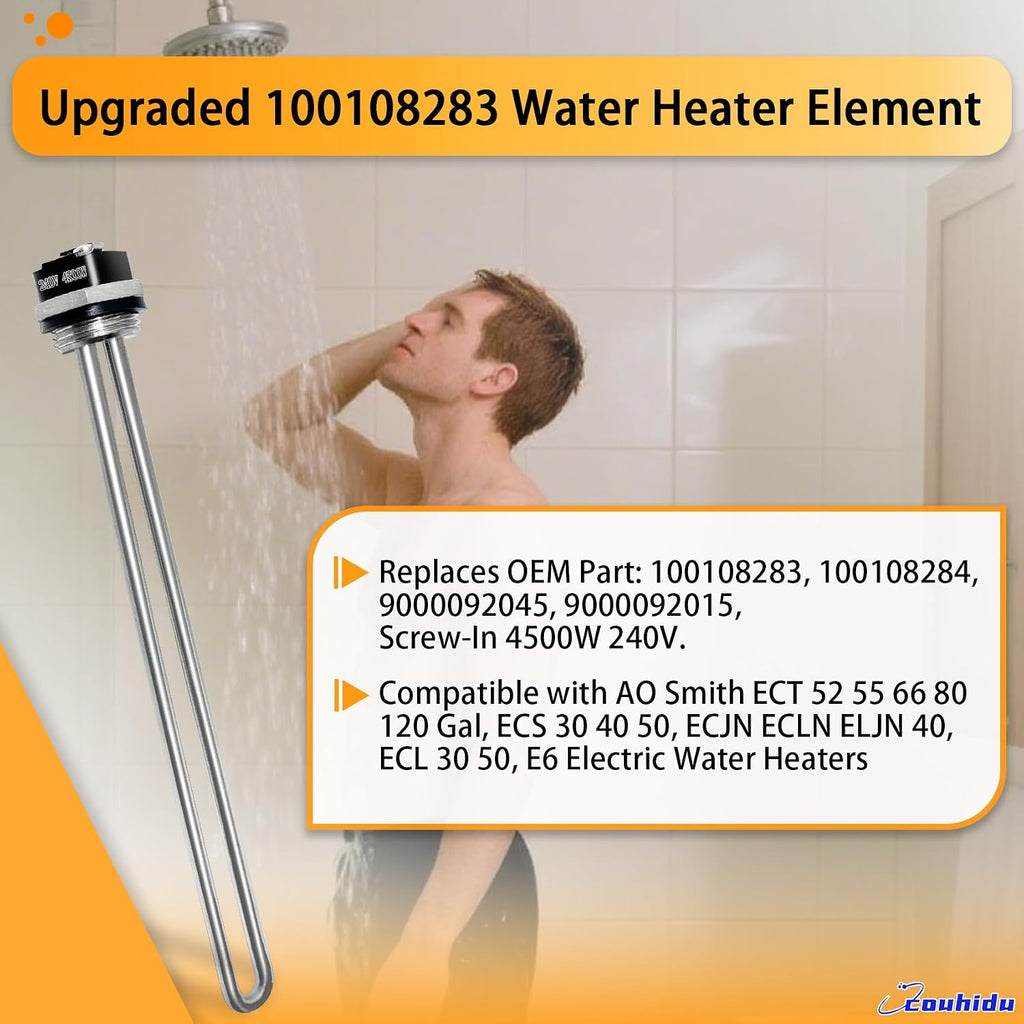 Upgraded 100108283 Heater Element Fits AO Smith 4.5KW 240V Water Heating