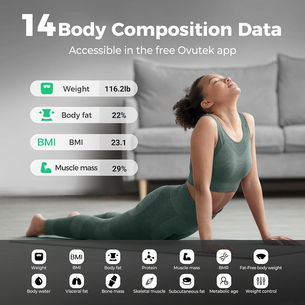 Smart Scale for Body Weight Digital Bathroom Scale with BMI Body Fat
