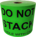 4"x6" Do Not Stack Green Labels Large Pallet Handling Shipping Adhesive Stickers 500 PCS