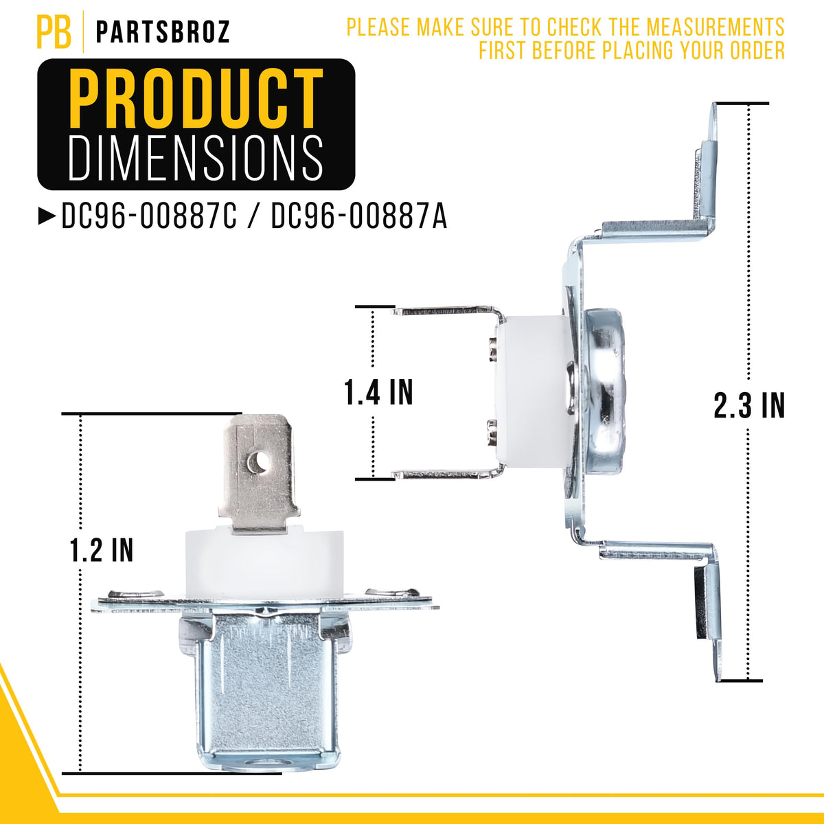 Dryer Thermal Fuse for Samsung DV419AEUXAA