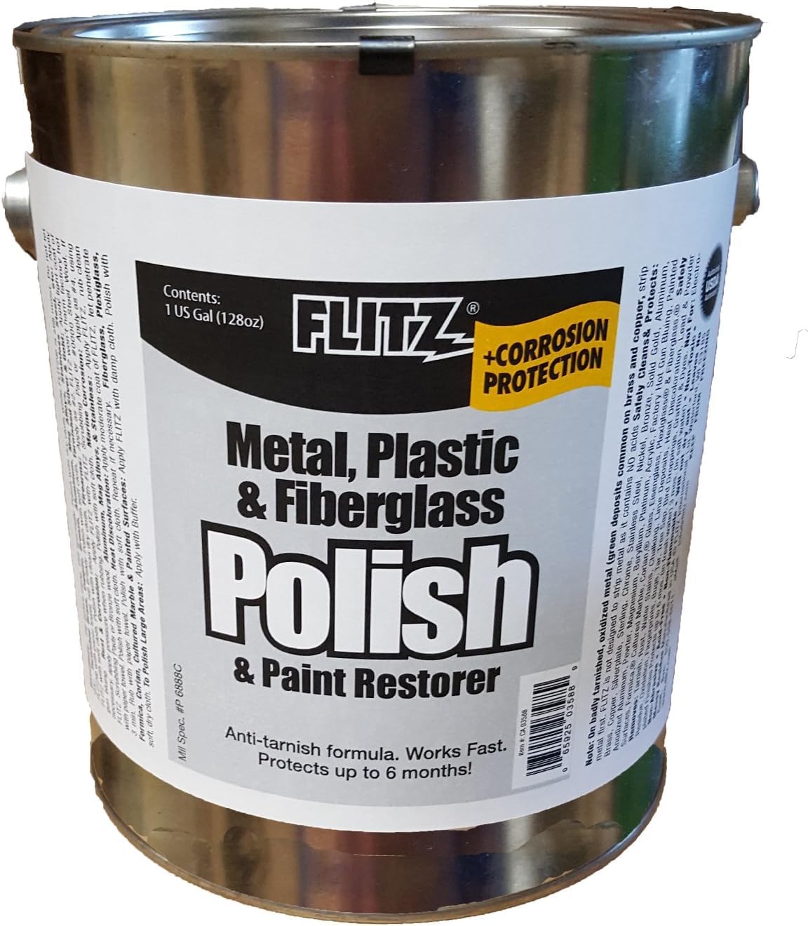 Metal Polish Paste for Chrome, Stainless Steel, & Aluminum (1 Gallon)