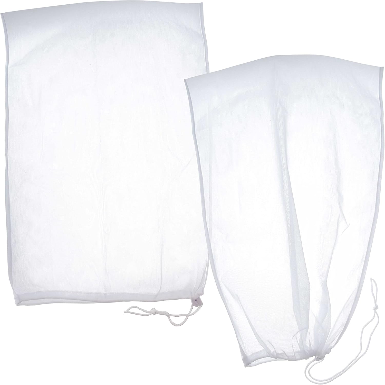 Fine Mesh Filter Bags for Leaf Vacuum Pool Cleaners, 2 Pack - Large 16" x 20" Replacement Net Bags, Locking Cord
